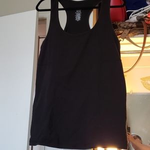 Black workout tank top